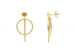 Golden hoop earrings 9k (code S233916)